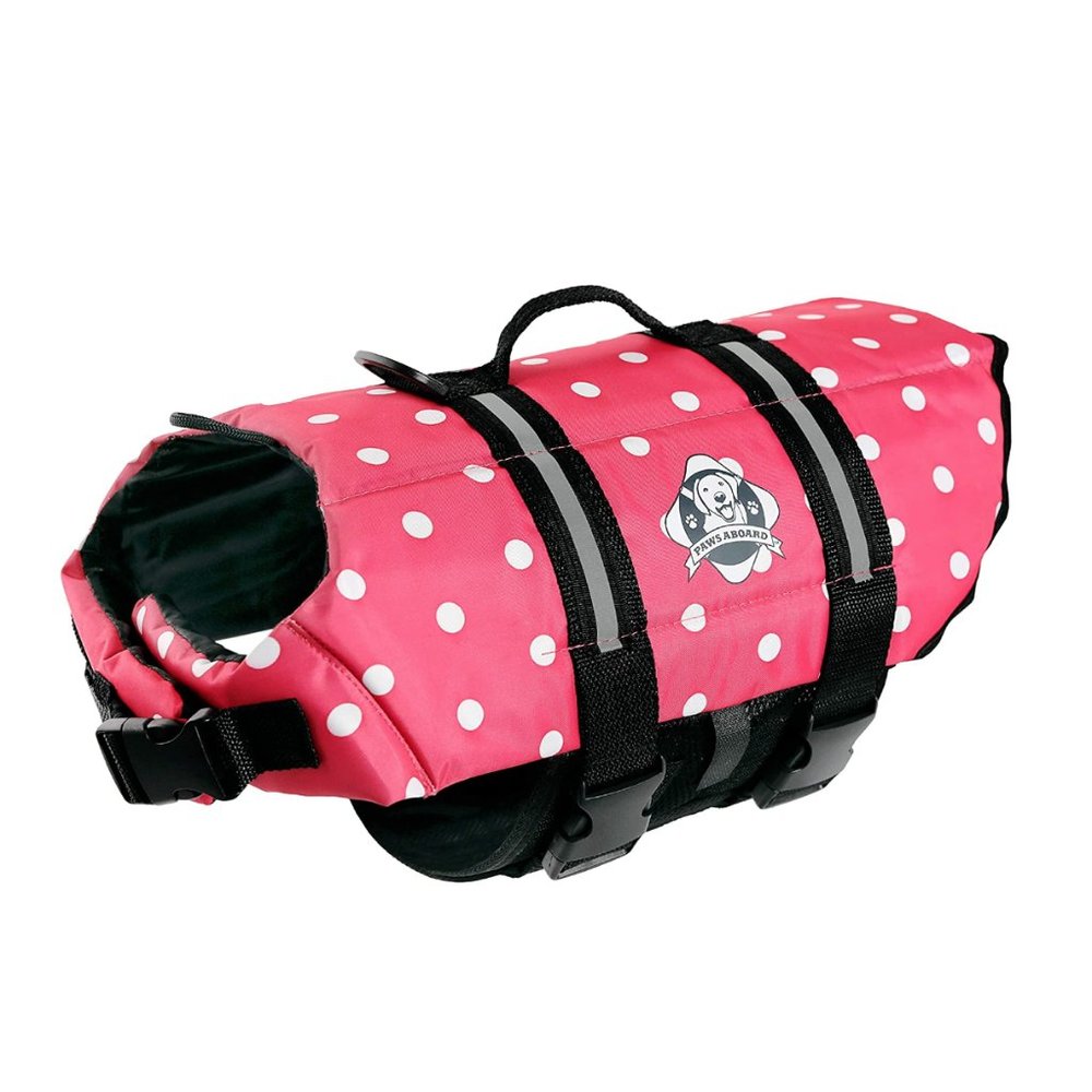 PAWS ABOARD 'Small Dog Life Jacket' in Pink Polka Dots